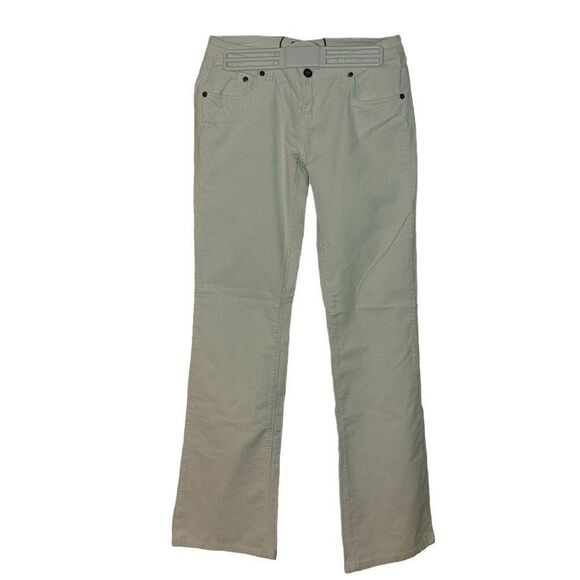 *NEW* Max Studios Ladies White Corduroy Straight Leg Pants Size 4
